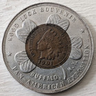 1901 Pan American Exposition Buffalo Ny Encased Indian Head Penny Cent
