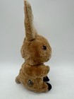 Vintage Eden Toys Usa Brown Plush Bunny Rabbit Musical Wind Up Working See Video
