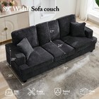 89  Couches For Living Room With Deep Seats 3 Seater Sofa Couch With Armrests