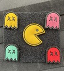 Pacman Redux Retro 80s Rubber Patch Ghosts Hook Loop Morale Tactical Army
