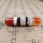 Ancient Tibetan Dzi Beads Old Agate Line Beads Amulet Pendant 55  13mm  6218