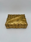 Rare Vintage Large Italian Gold Gilt Leaf Florentine Wood Rectangular Box