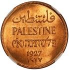 1927 Palestine 2 Mils Coin - Ngc Ms 65 Rd - Km  2