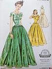Vogue Vintage 1940s Reissue Couturier Wedding Gown Red Carpet Dress Pattern 2001