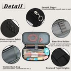 Multi-slot Black Pencil Case     Portable Pen Pouch For School   Office Supplies
