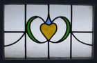 Pretty Abstract Midsize Old English Leaded Stained Glass Window 22 75  X 15 25 