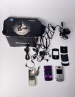 Vintage Motorola Razers W  Box And Renew 233 Chargers  Cables  Covers-untested