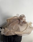 Wide-brimmed Women s Organza Church Or Kentucky Derby Hat