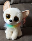 Ty 6  Plush Beanie Boos Boo Chewey The Tan Chihuahua Rainbow Collared Dog W  Tag