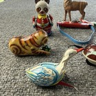 Vtg 1950 Japan Tin Litho Wind Up Toy Lot Linemar Haji Inakita Mechanical Animals