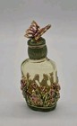 Monet Art Nouveau Style Snuff Perfume Bottle Butterfly Dragonfly Floral 