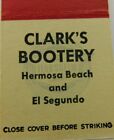 Clark s Bootery  Hermosa Beach El Segundo California Vintage Matchbook Cover