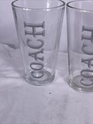 Set Of 3 Brewery 16 Oz Beer Pint Drinking Glass Clear Etched    coach   
