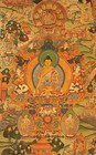 14  Buddha Life Story Thangka  Nepalese Art With Brocade