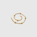 Romantic Puffed Hearts Anklet Chain Brac  18k Gold Filled 10 Inch Of Love Hearts