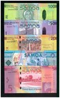 Samoa Set 5 Pcs 5  10  20  50  100 Tala 2008-2019 P-38-45 Unc