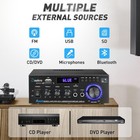 Daakro Ak45 Stereo Audio Amplifier300w Home 2 Channel Wireless Bluetooth 5 0    