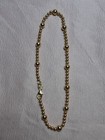 14k Gold Beaded Anklet 9 Inches 2 73grams