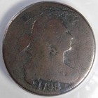 1798 7 Draped Bust Large Cent   Anacs G4   Style 1 Hair S-151   Bold Over Date 