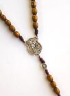 St Michael Archangel  guardian Angel Wood   Cord Rosary