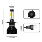 9003 H4 Led Headlight Bulbs Kit 10000w 1000000lm Hi lo Beam Super Bright White
