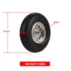 1 Pair 4inch Solid Rubber Wheels Tires With Alu Hub For Rc Airplane Axle 5mm