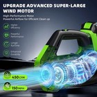 New 2026 Cordless Leaf Blower W  2 2 6ah Battery   450cfm 150mph 2 Speed  Light