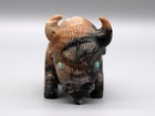 Fabian Cheama  d  Picasso Marble Zuni American Bison buffalo Fetish