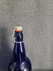 Cobalt Blue Glass Bottle 12    Tall With Wire Bail Swingtop Stopper Decorative