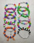 Kandi Bracelets Random 10-pack Beads Letters Charms Rainbow Edm Plur Festival