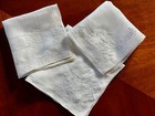  3 Elegant White Wedding Bridal Hankies fine Linen W Expert Delicate Embroidery 