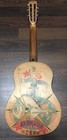 Vintage Soviet Navy Guitar Druzhny Ship Military Art Rare Decor