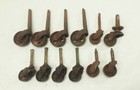 Lot Of 12 Vintage Antique Cast Iron Wheels Casters Furniture Dressers Chair