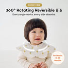 Konny Baby Bib 3 5 7-pack Set  360          Rotate  Soft And Absorbent Drooling For T