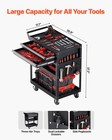 Vevor 5-tier Tool Cart On Wheels 400 Lb Rolling Work Cart With Drawer   Pegboard