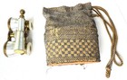 Antique French Mother Of Pearl Opera Glasses Binoculars W Bag