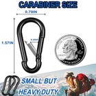 100pcs M4 Heavy Duty Carabiner Clip  1 57inch Snap Hook Quick Link Small Cara   