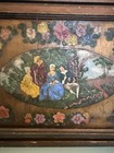 Vintage Hand Painted Antique Victorian Dresser Vanity Jewelry Box With Mirror I