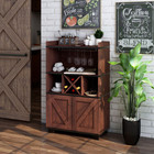 Furniture Of America Keya Farmhouse 6-shelf Wine Cabinet