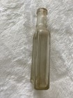 Antique Clear Glass Medicine Bottle 5 25    Paneled Pharmacy Apothecary Cork Top