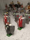 Vintage Lead Toy Knight England Johillco Charbens Lot Of 24 Figures