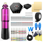 Complete Professional Tattoo Kit Rotary Machine Pen  Inks  Power Supply   More