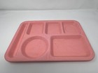 Pink Speckled Carlisle Cafeteria Trays 6 Compartment Lunch Plates