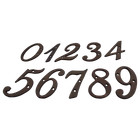 Rustic Brown Cast Iron Metal House Numbers 4 Inch Rustic Cast Iron Pick   s 0-9
