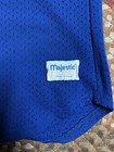 Majestic New York Mets Mlb Mesh V-neck Baseball Jersey Shirt Size M Vintage Rare