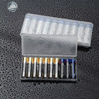4 10 Slots Transparent Plastic Battery Storage Box Hard Container Holder Case