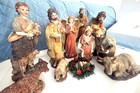 Dicksons Ch-948 Christmas Nativity Set 12 Pc Hand Painted Resin Figures Boxed