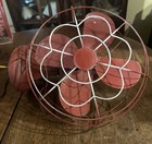 Antique Vintage Electric Fan Oscillating Working Flower   Daisy Decorative Cage