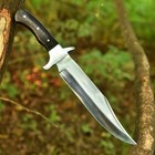 Hand Forged Steel Fixed Blade Hunting Bowie Knife Collector Edc Outdoor Survival