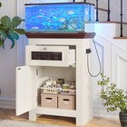 10-15 Gallon Fish Tank Stand Aquarium Stand With Power Outlets 198lbs Capacity